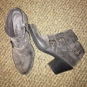 Crown Vintage Grey Suede Booties